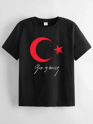 Hanclo Rahat Kalıp Pamuklu Baskılı Çocuk T-Shirt