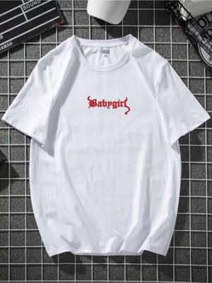 Hanclo Babygırl Oversize Tshirt Kırmızı Yazılı