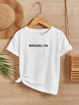 Hanclo Rahat Kalıp Pamuklu Baskılı Beyaz Çocuk T-Shirt