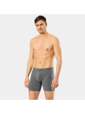 Cacharel Erkek Likrali Uzun Boxer (Bel Bantli) 1336/Antrasit