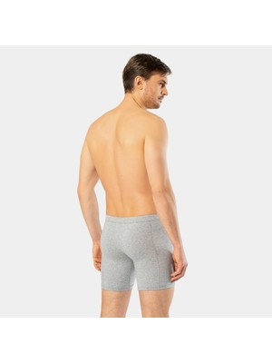 Cacharel Erkek Likrali Uzun Boxer (Bel Bantli) 1336/Gri