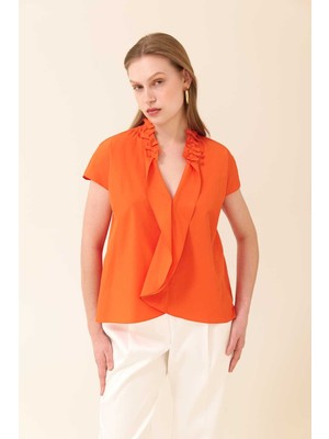 ROMAN Tafta Gömlek Oranj Y2413558_011