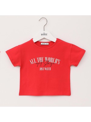 Wanex Kız Çocuk Kısa Kol Tshirt - 32471199 - Nar Çiçeği