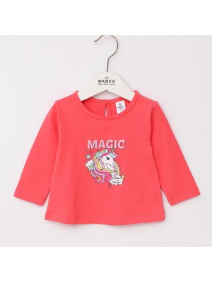 Wanex Kız Tshırt - Kız Tshırt - Uzun Kol-Ince - 32484199 - Nar Çiçeği