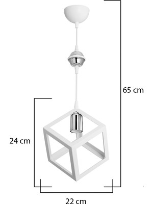 Modelight Küp Beyaz Krom/krom Süslü Avize