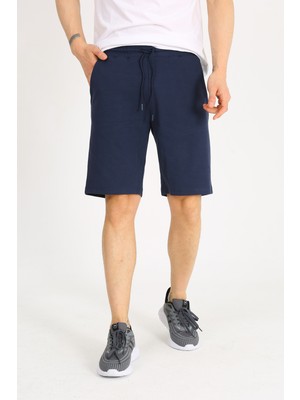 Uomo Park 8043 Pamuklu Belden Bağlamalı Cepli Regular Fit Baskılı Yazlık  Şort