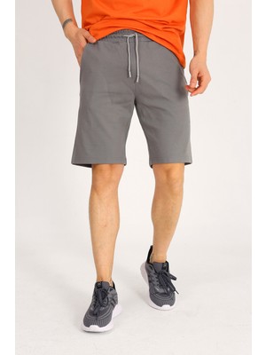 Uomo Park 8043 Pamuklu Belden Bağlamalı Cepli Regular Fit Baskılı Yazlık  Şort