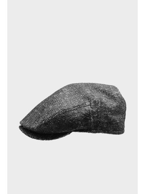 Külah Erkek Antrasit London Şapka Yazlık Çuval Dokuma Spor Kasket