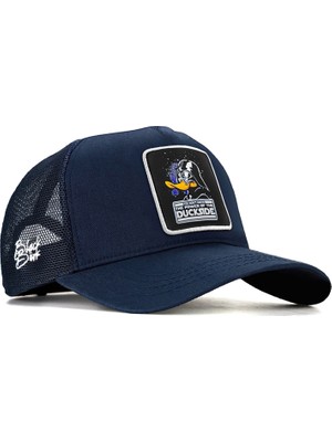 BlackBörk V1 Trucker Duckside - 1 Kod Logolu Unisex Lacivert Şapka (Cap)