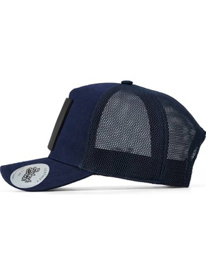 BlackBörk V1 Trucker Duckside - 1 Kod Logolu Unisex Lacivert Şapka (Cap)