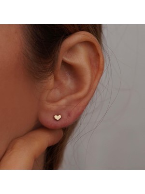 İzgi Kuyumculuk Kalp Küpe