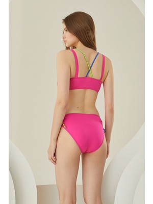 Loya Fuşya Basic Halter Tek Alt Bikini