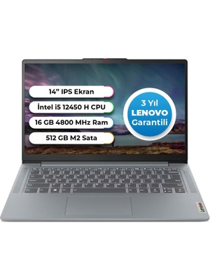 Ideapad 3 Slim Case Intel Core İ5-12450H 16 GB 512 GB SSD Freedos 14 Inç 83EQ0048TR
