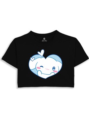 EZ Design Cinnamoroll Baskılı Crop Tshirt