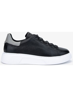 Valmenti Acrux Erkek Siyah Floter Deri Sneakers & Spor Ayakkabı 04 3521 Erk Ayk Y24