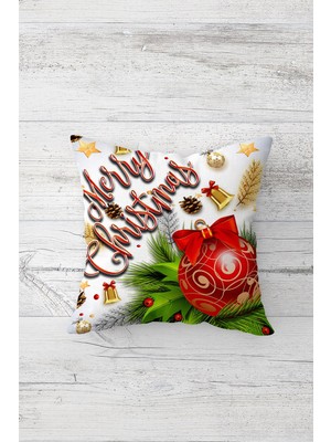 Pelangi Merry Christmas Yeni Yıl Çift Tarafı Baskılı Gizli Fermuarlı Yastık Kırlent Koltuk Yastık Kılıfı