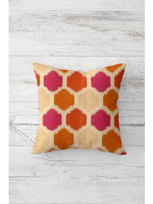 Pelangi Pastel Renkler Çift Tarafı Baskılı Gizli Fermuarlı Yastık Kılıfı Kırlent Koltuk Yastık Kılıfı