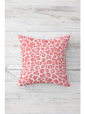 Pelangi Pembe Dekoratif Çift Tarafı Baskılı Gizli Fermuarlı Yastık Kılıfı Kırlent Koltuk Yastık Kılıfı