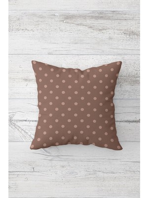 Pelangi Vizon Benekli Puantiyeli Çift Taraflı Gizli Fermuarlı Yastık Kılıfı Kırlent Koltuk Yastık Kılıfı