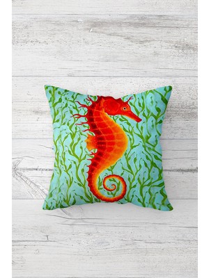 Pelangi Mürekkep Balığı Desenli Çift Tarafı Baskı Gizli Fermuarlı Yastık Kılıfı Kırlent Koltuk Yastık Kılıfı