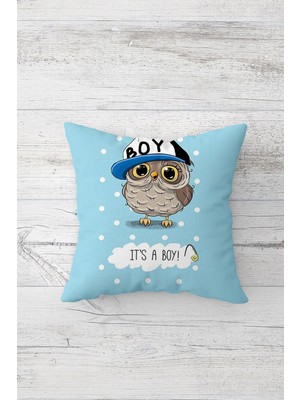 Pelangi It's I Boy Çift Tarafı Baskılı Gizli Fermuarlı Yastık Kılıfı Kırlent Koltuk Yastık Kılıfı