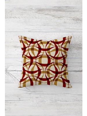 Pelangi Modern Geometrik Desen Çift Tarafı Baskılı Gizli Fermuarlı Yastık Kılıfı Kırlent Yastık Kılıfı