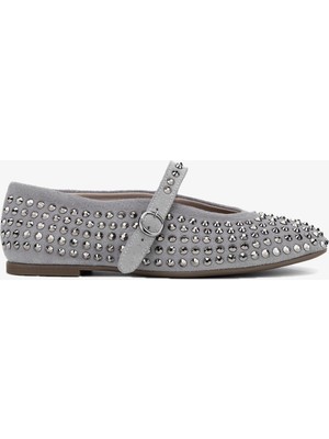 Valmenti Ares Kadın Gri Süet Deri Babet 312 8032 Bn Ayk Y24