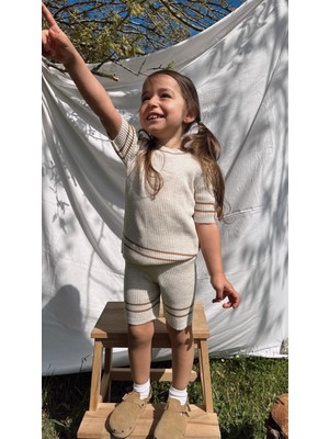 Eyc Baby Triko Şortlu Unısex Bebek - Çocuk Alt Üst Takım