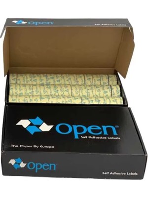 Open 2 No Beyaz Meto Etiketi