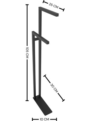 Enxne Shop Büyük Boy Metal Banyo Havlu Standı El Havlusu Standı Havluluk