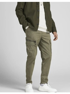 Jack & Jones 12194246 Jpstace Jjdex Tapered Kargo Pantolon Haki Yeşil