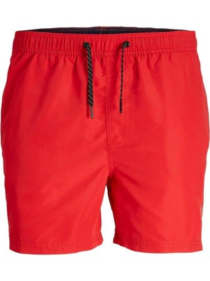 Jack & Jones 12225961 Jpstfıjı Jjswim Solid Ly Sn Yüzme Şortu Kırmızı