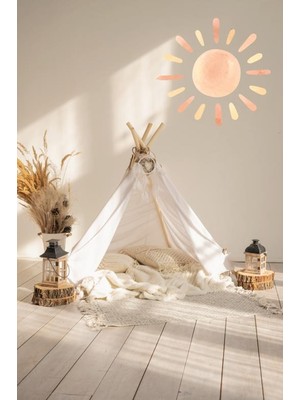 Lizpo Decor Güneş Bohem Duvar Sticker, Bebek ve Çocuk Odası Dekoratif Duvar Çıkartması