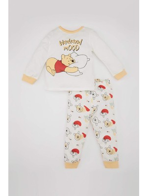 DeFacto Erkek Bebek Disney Winnie The Pooh Uzun Kollu Penye Pijama Takımı C0724A524SP