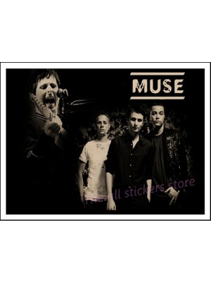 Longbang Shop No.22 Tarzı 21X30 Muse Poster.muse Rock Müzik Vintage Retro Poster Kraft Kağıt Dekoratif Duvar Sticker (Yurt Dışından)