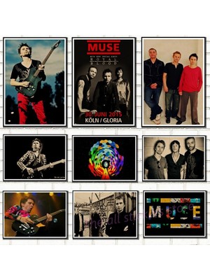 Longbang Shop No.22 Tarzı 21X30 Muse Poster.muse Rock Müzik Vintage Retro Poster Kraft Kağıt Dekoratif Duvar Sticker (Yurt Dışından)