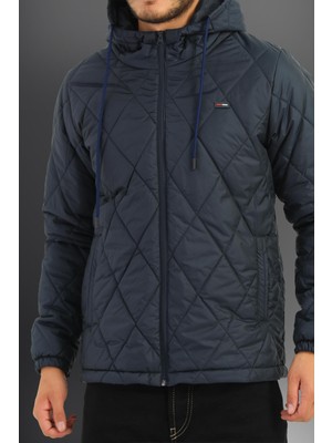 River Club  Erkek Içi Astarlı Su ve Rüzgar Geçirmez Kapüşonlu Mont Km-65