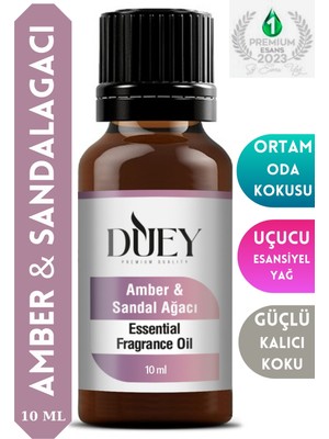 Duey Amber&sandal Uçucu Yağ Buhurdanlık Yağı Difüzör Esansı Oda Kokusu Esansı Hava Nemlendirici Esans