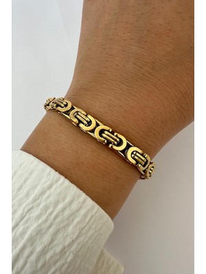 Deleiza Accessory Çelik Unısex Gold Bileklik