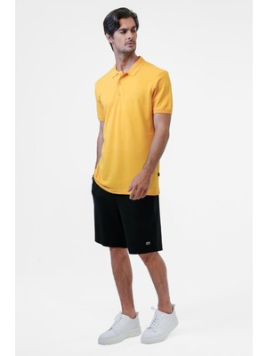 Back & Bond Sarı Slim Fit Pamuklu Polo Yaka Tişört