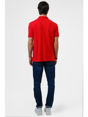 Back & Bond Kırmızı Slim Fit Pamuklu Polo Yaka Tişört