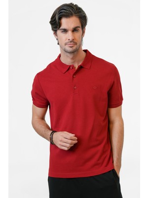 Back & Bond Mor Slim Fit Pamuklu Polo Yaka Tişört