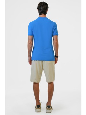 Back & Bond Açık Mavi Slim Fit Pamuklu Polo Yaka Tişört