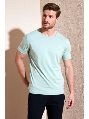 Buratti Pamuklu Slim Fit Bisiklet Yaka T Shirt Erkek T Shirt 646R7940