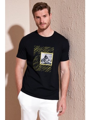 Buratti Pamuklu Slim Fit Bisiklet Yaka T Shirt Erkek T Shirt 646R8320