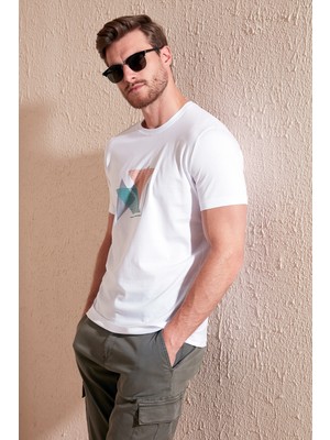 Buratti Pamuklu Slim Fit Bisiklet Yaka T Shirt Erkek T Shirt 646R8290