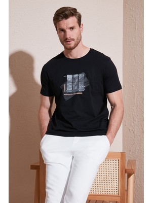 Buratti Pamuklu Slim Fit Bisiklet Yaka T Shirt Erkek T Shirt 646R8130