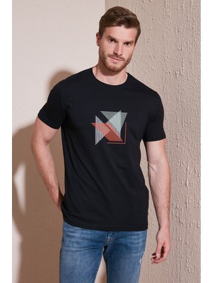 Buratti Pamuklu Slim Fit Bisiklet Yaka T Shirt Erkek T Shirt 646R8290