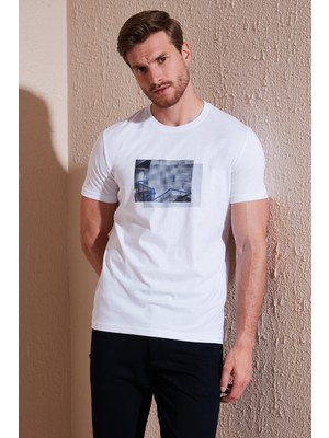 Buratti Pamuklu Slim Fit Bisiklet Yaka T Shirt Erkek T Shirt 646R8120