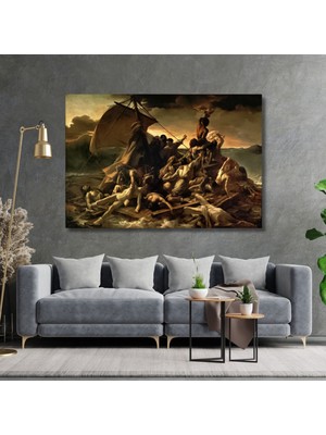 Gaagart Tekli Yatay Kanvas Duvar Tablosu Théodore Géricault Medusa'nın Salı